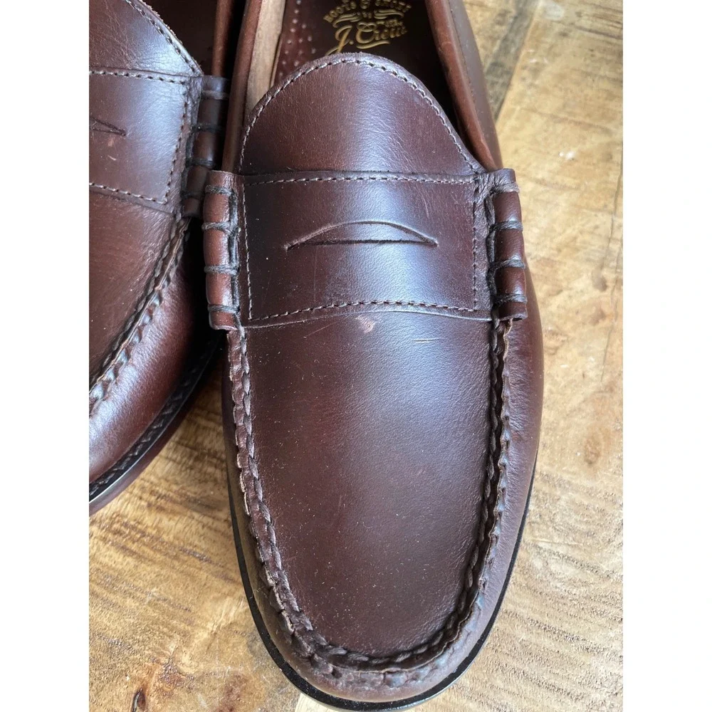 J. Crew Men's Camden loafers with leather soles in Whiskey BJ009 Sz 9 $258